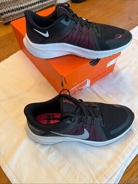 Nike Black and Pink Women's Running Shoes
